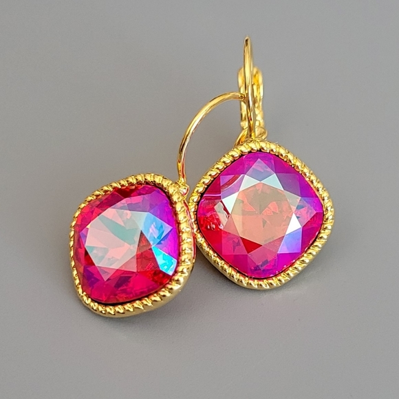Austrian Crystal Earrings in Gold - Picture 10 of 11
